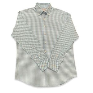 Peter Millar Men’s Blue Check Button Down Shirt, Medium (M), Summer Comfort NEW